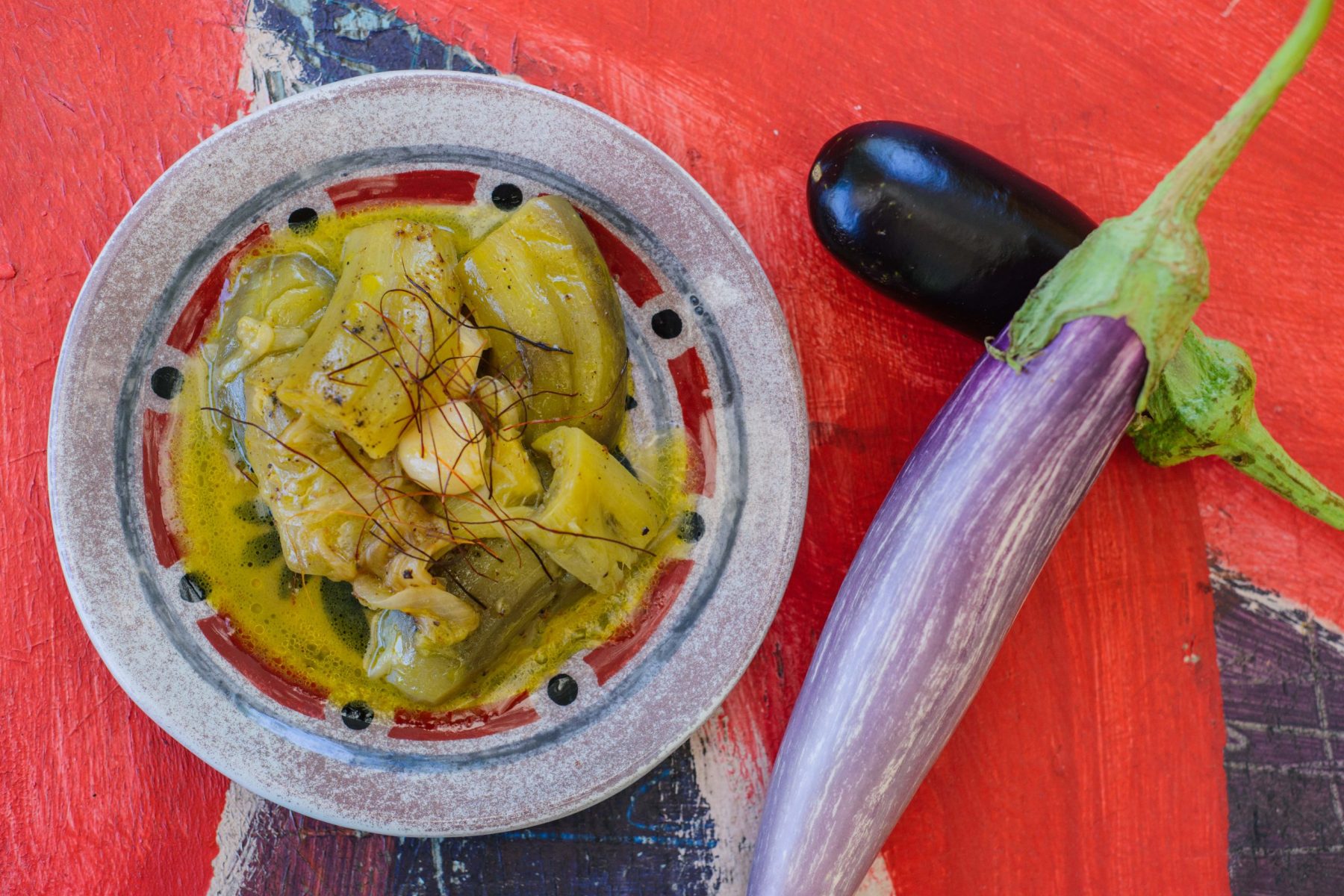 Turkish aubergines in olive oil